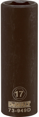 6PT 1/2'' Drive Deep Metric Impact Socket 17MM