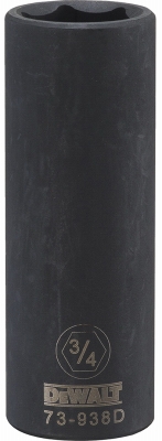 6PT 1/2'' Drive Deep Impact Socket 3/4 inch SAE