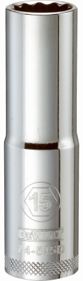 12PT 1/2IN Drive Deep Socket 15 MM