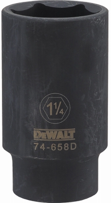 6PT 1/2'' Drive Deep Impact Socket 1-1/4 inch SAE