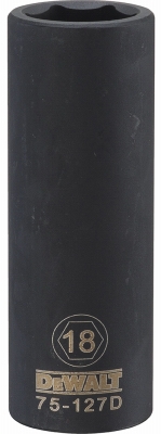 6PT 1/2'' Drive Deep Impact Socket 18MM Metric