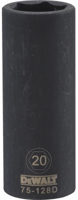 6PT 1/2'' Drive Deep Impact Socket 20MM Metric