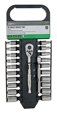 Socket Set, 1/4-In. Drive, 22-Pc.