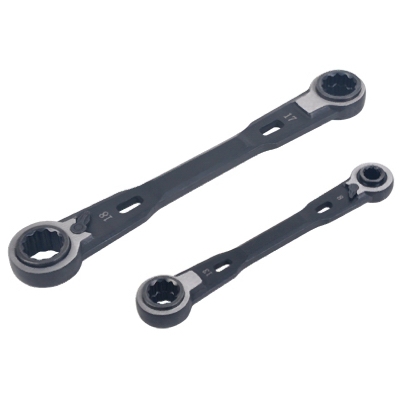 Dual Box Ratcheting Wrench Set, Metric, 2-Pc.