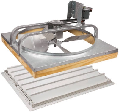 30-Inch Belt-Drive Whole-House Attic Fan With Shutter
