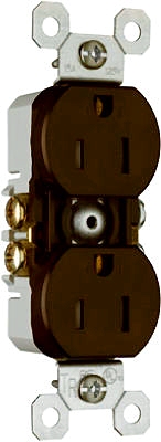 15A Brown Tamper-Resistant Receptacle