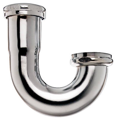 1-1/2 x 1-1/2-Inch Chrome-Plated Sink Trap J Bend