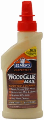 Wood Glue, Stainable/Waterproof, 8-oz.