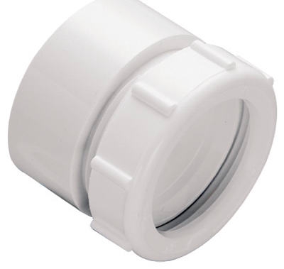 1-1/2-Inch Compression x 1-1/2-Inch White Plastic Marvel Connector
