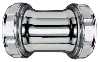 1-1/4 x 1-1/4-Inch Chrome-Plated Straight Repair Coupling