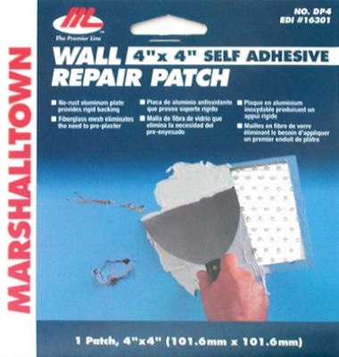 Drywall Patch Kit, 4 x 4-In.