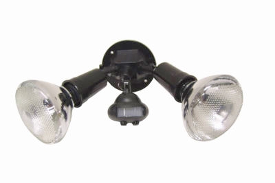 300-Watt Black Motion-Activated Outdoor Security Floodlight