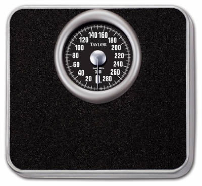 Silver/Black Mechanical Bath Scale With 5-Inch Dial