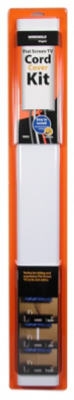 Flat Screen Television Cord Cover Kit, White, 4-Ft.