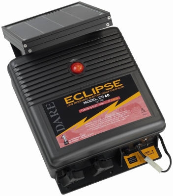 Eclipse Series Electric Fence Energizer, 40-Acre, Solar Power, 12-Volt Battery