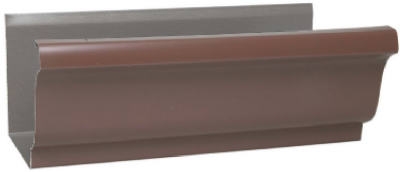 K-Style Gutter, Brown Galvanized Steel, 4-In. x 10-Ft. Must Be Purchased In Quant. of 10