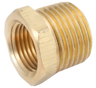 Pipe Fittings, Brass Hex Bushing, Lead-Free, 1/2 x 3/8-In.