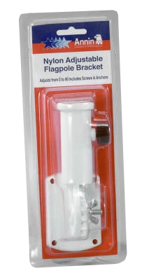 White Adjustable Plastic Flag Bracket