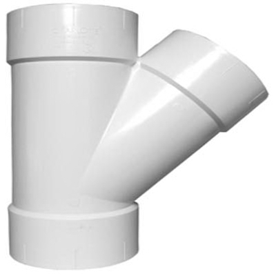Plastic Pipe Fitting, DWV  Wye, PVC, 2-In.