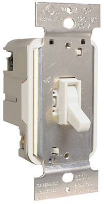 600-Watt White Incandescent Toggle Dimmer