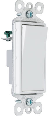 15A White Single-Pole/Single-Throw Decorator Garbage Disposal Switch