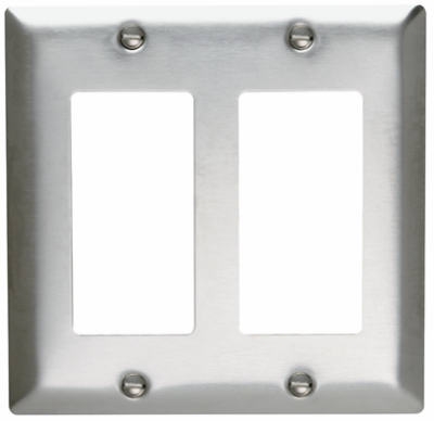 2-Opening Stainless Wall Plate