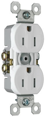 15A White Weather/Tamper Resistant Duplex Receptacle