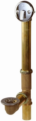 1-1/2-Inch Brass Triple Lever Closure Bath Drain