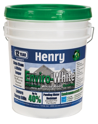 687 Elastomeric Roof Coating, Enviro White, 5-Gals.