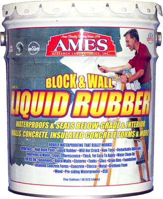Block & Wall Liquid Rubber Coating, White, 5-Gals.
