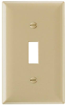 Wall Plate, 1-Gang Toggle, Light Almond