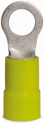 4-Pk. 1/2-In. Yellow 4 AWG Ring Terminals