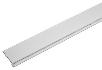 Gutter Cover, Fits Standard 4, 5 & 6-In. Metal Gutter, White PVC, 4-Ft.