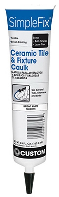 Bright White Smooth Ceramic Tile & Fixture Caulk