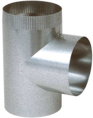 3 x 3 x 3-Inch Galvanized Straight Branch Tee