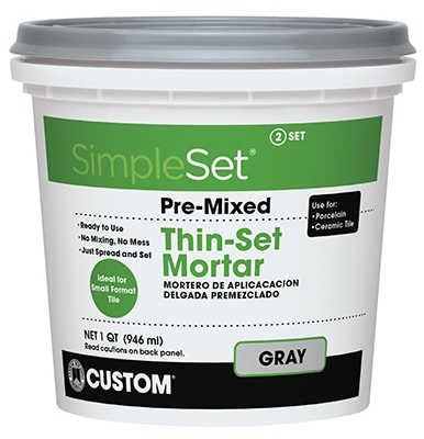 Pre-Mixed Gray Ceramic Tile Thin Set Mortar