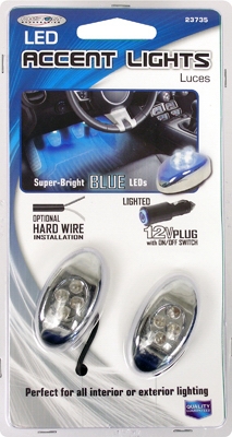 Car LED Accent Light, Interior/Exterior, Blue, 2-Pc.