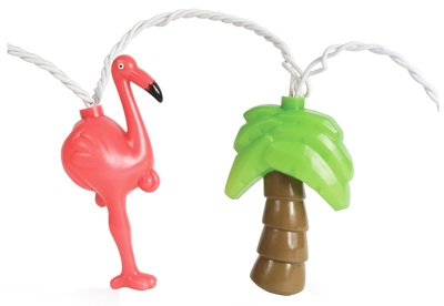RV Party Light Set, Palm Tree & Flamingo, 8-Ft.