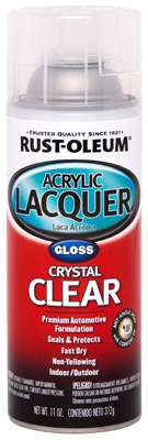 Acrylic Lacquer Spray, Automotive, Clear Gloss, 11-oz.