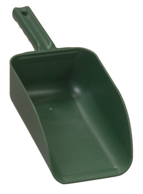 Poly Hand Scoop, Green, 1-Qt.