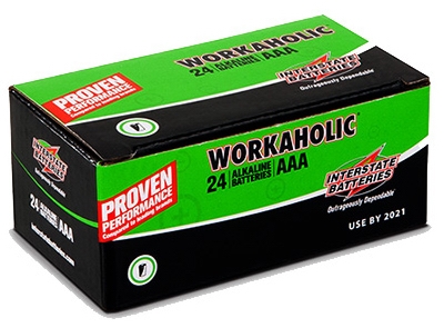 Workaholic Alkaline Battery,  inchAAA inch, 24-Pk.