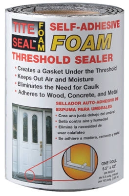 Threshold Sealer, Self-Adhesive Foam, 5.5-In. x 3.5-Ft.