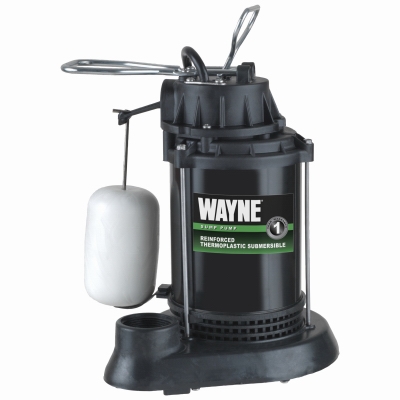 Submersible Sump Pump With Vertical Switch, Thermoplastic, .5-HP Motor