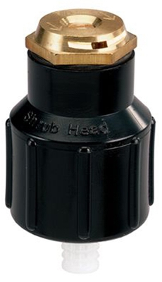 Underground Sprinkler Shrub Head, Brass Nozzle, Quarter-Circle, 1/2-In. FT