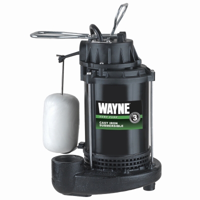 Submersible Sump Pump With Vertical Switch, Cast Iron , 1/3-HP Motor