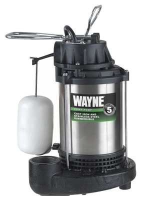 Submersible Sump Pump, Cast Iron/Stainless-Steel, .75-HP Motor