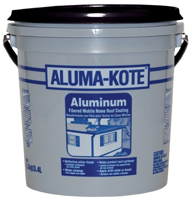Aluminum Mobile Home Roof Coating, Fibered, 3.6-Qts.