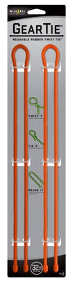 2-Pack 32-Inch Gear Tie, Orange