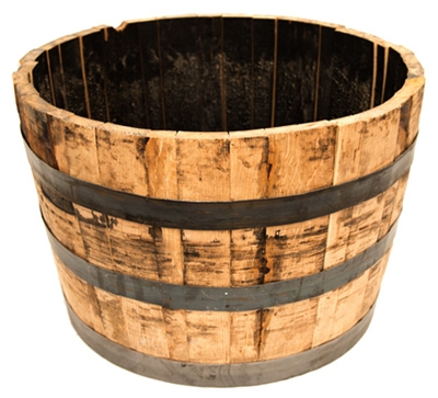 Half Barrel Planter, Oak