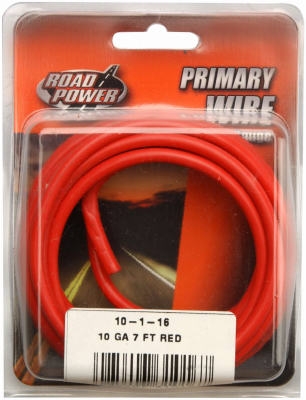 Primary Wire, Red, 10-Ga., 7-Ft.